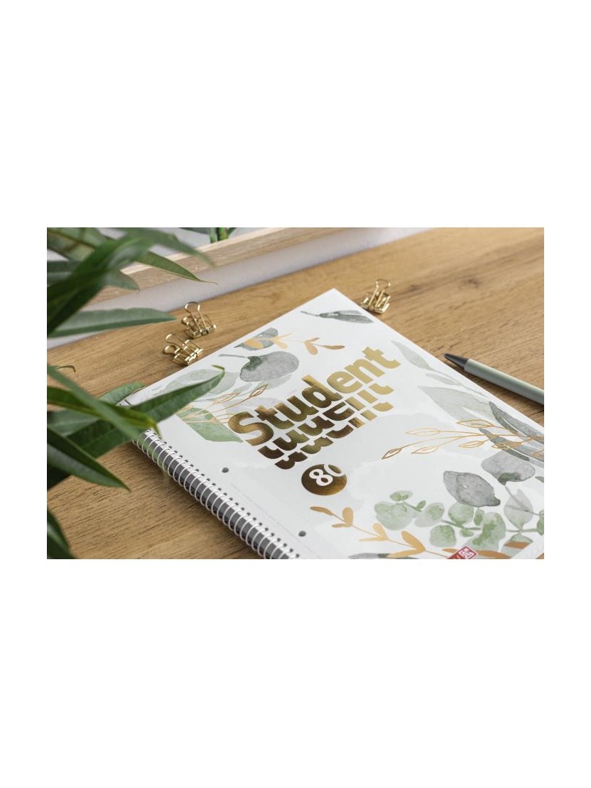 τετραδιο-σπιραλ-α4-με-τρυπεσ-student-bloom-με-σκληρο-εξωφυλλο-400gsm-160σελ-90gsm-brunnen 2