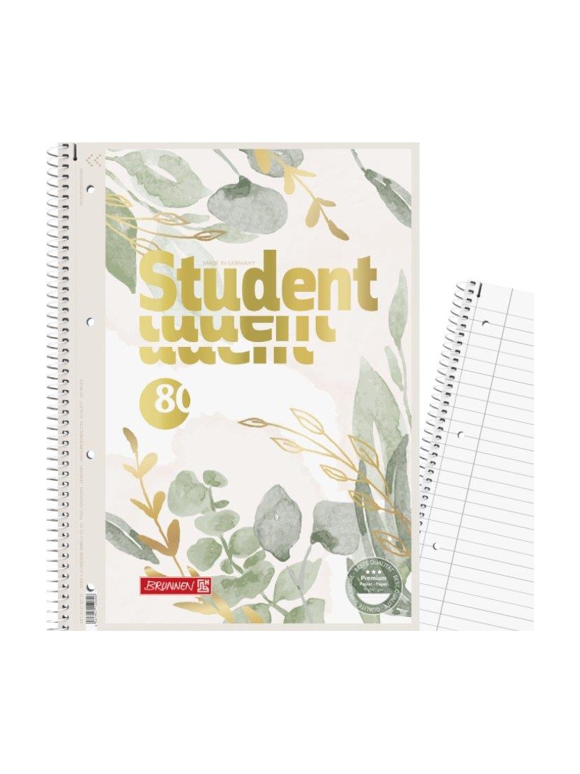 τετραδιο-σπιραλ-α4-με-τρυπεσ-student-bloom-με-σκληρο-εξωφυλλο-400gsm-160σελ-90gsm-brunnen